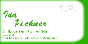 ida pichner business card